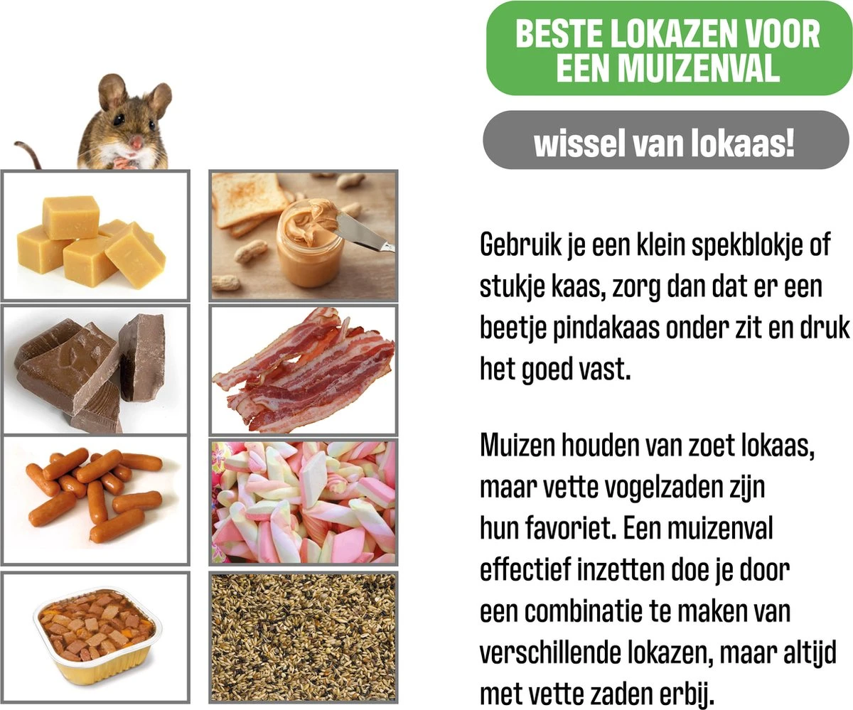 Forgoods Muizenval - Diervriendelijke Muizenvallen Voor Binnen En Buiten - 2 Stuks - Met Schoonmaakborstel - Model 2023 - Afbeelding 4