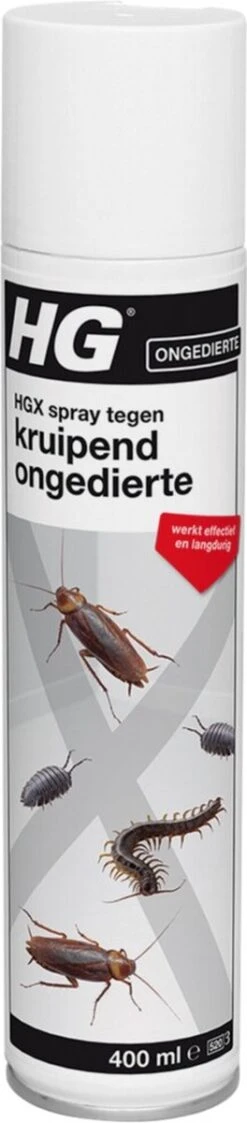 HGX Spray Tegen Kruipend Ongedierte - 12910N - 400ml - Zeer Krachtig Middel - Vlekvrij - Werkt Tot 6 Weken