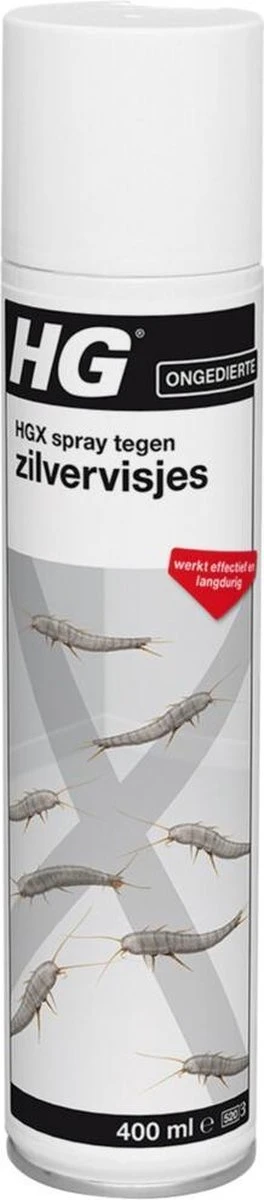 HGX Spray Tegen Zilvervisjes - 13463N - 400ml - Effectief Tegen Zilvervisjes - Vlekvrij - Werkt Tot 6 Weken - Afbeelding 5