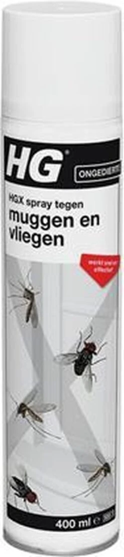 HGX Tegen Muggen En Vliegen - 8574N - 400ml - Werkt Zeer Snel - Tegen Muggen En Vliegen