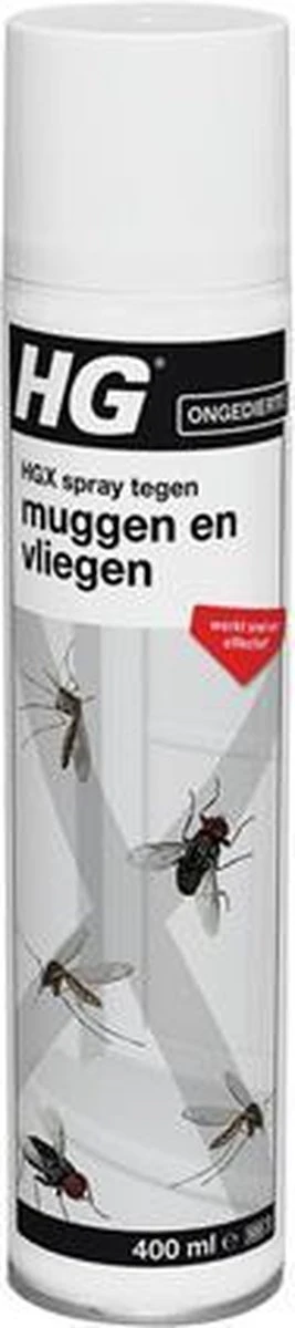 HGX Tegen Muggen En Vliegen - 8574N - 400ml - Werkt Zeer Snel - Tegen Muggen En Vliegen