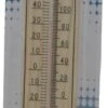 Merkloos Binnen/buiten Thermometer Hout 21 X 4 Cm - Binnen/buitenthermometers
