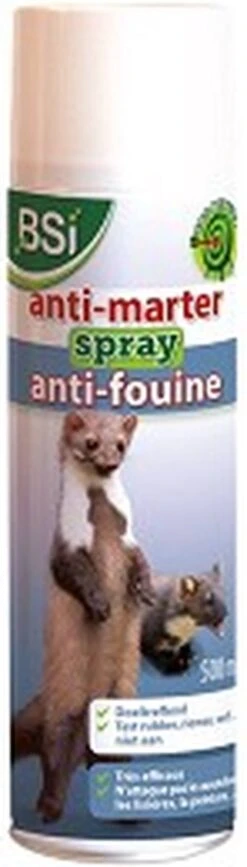 BSI - Snelwerkende Spray Om Marters Te Verjagen - Afweer Van Marters - Het Afweermiddel Om Uw Wagen En Woning Te Beschermen- 500 Ml