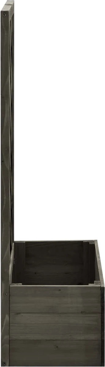 VidaXL Latwerkplantenbak 50x25x90 Cm Massief Vurenhout Grijs - Afbeelding 6