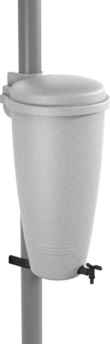 Elho Green Basics Rain Catcher 33 - Regenton Voor Balkonbuiten - Ø 33.5 X H 73.5 Cm - Grijs/Living Concrete - Afbeelding 2