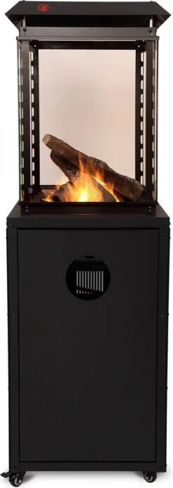 Terrasheater - Patio - H 139 X 47 X 47 CM - 8000 W - Propaan - Incl. Lavablokken - Promoline