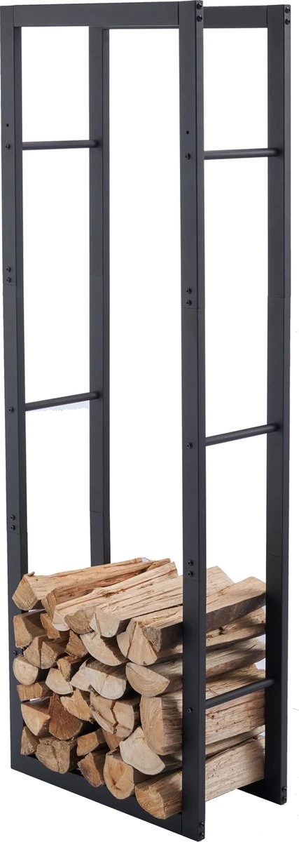 Lendo Online Brandhoutrek 50x25x148cm + Draagtas– Binnen En Buiten - Haardhout Opslag – Haardhoutrek – Houtopslag – Metaal - Afbeelding 10