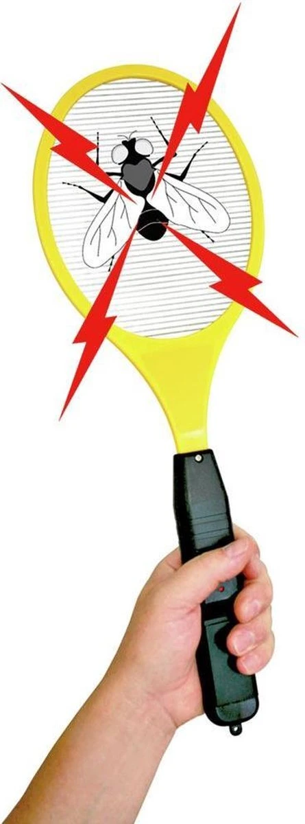 HGX Elektrische Vliegenmepper - 1 Stuk - Voorkomt Platgeslagen Insecten - Ook Geschikt Voor Muggen En Wespen - Inclusief Batterijen - Afbeelding 4