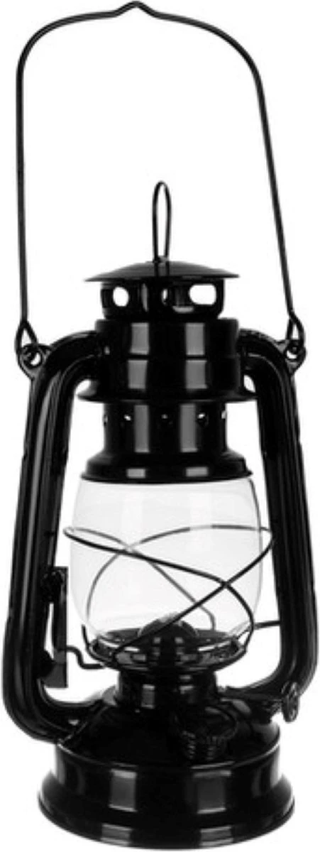 Oneiro's Luxe Olielamp Stormlantaarn Hoogglans Zwart D 36 X 15 X 12 Cm - Afbeelding 4