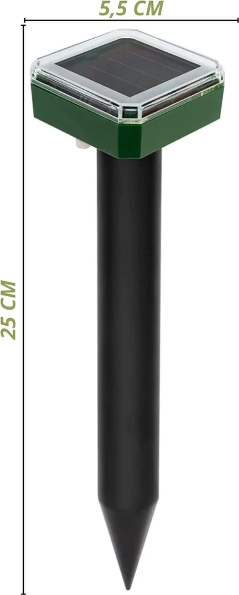 Slimshop Mollenverjager Muizenverjager Kattenverjager Ultrasone Verjagers - Mollen - Mollenbestrijding - Zonne Energie - 2 Stuks - Afbeelding 3
