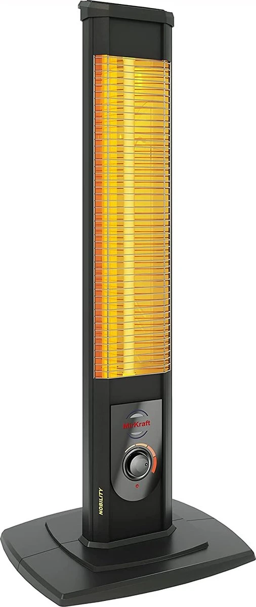 MirKraft - Infrarood Straalkachel - Terrasverwarmer-voor Binnen En Buiten - 2500W - ZWART
