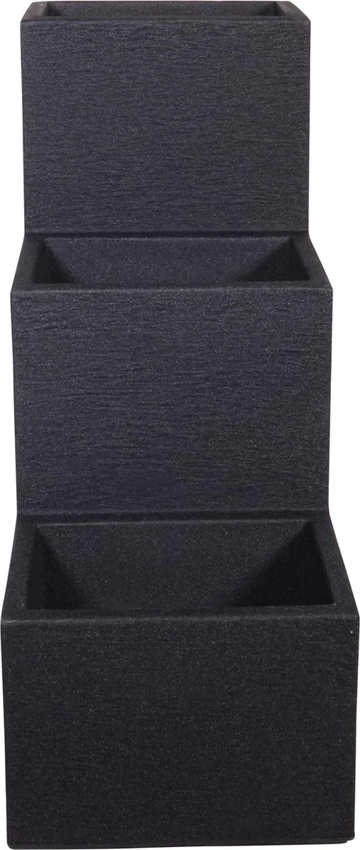 4gardenz Stone Trapsgewijs Plantenbak Voor Buiten 27x60x60 Cm - Grijs - Afbeelding 3