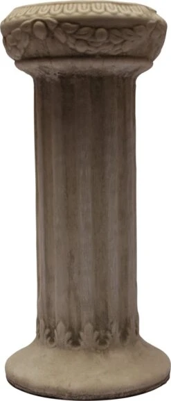 Tuinbeeld Sokkel (Wit/gepattineerd) - Decoratie Voor Binnen/buiten - Beton