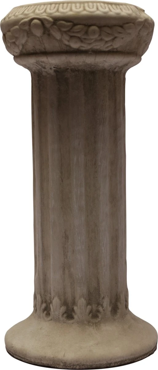 Tuinbeeld Sokkel (Wit/gepattineerd) - Decoratie Voor Binnen/buiten - Beton