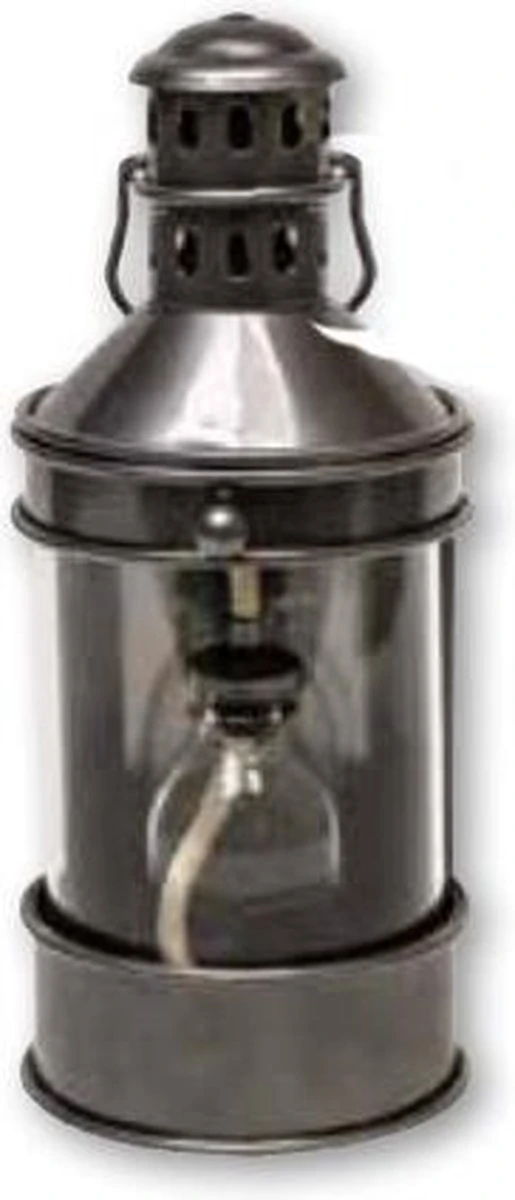 Windlicht - Olielamp - Lantaarn Met Olielamp L - Metaal - 28x12cm