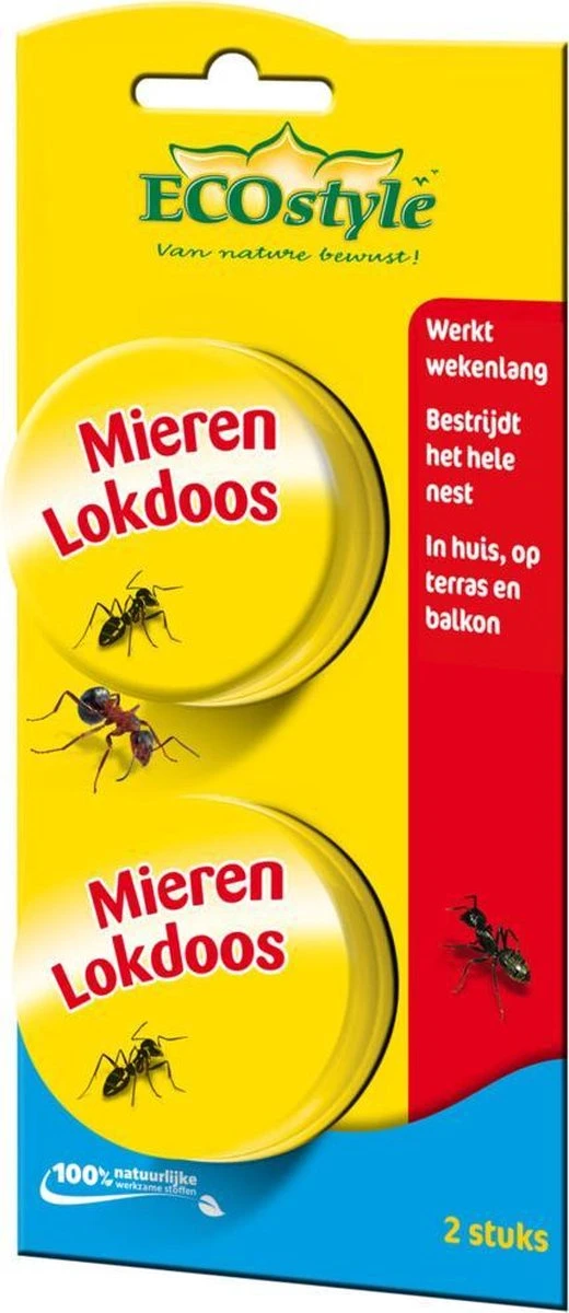 ECOstyle MierenLokdoos - Mierenpoeder Voor Binnen En Buiten - Werkt Enkele Weken - Bestrijd Mieren Op E Wijze - 2 Stuks - Afbeelding 8