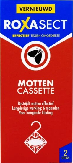 Roxasect - Anti Mottencassette - 6 Maanden Motvrij - 2 Stuks