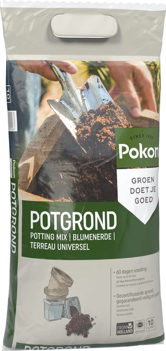 Pokon Universele Potgrond - 10l - Voor Binnen En Buiten - 60 Dagen Voeding - Potgrond Universeel