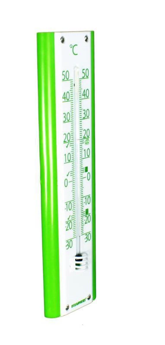 EcoSavers Thermometer Binnen En Buiten Met Advieswaarden Voor Vriezer , Koelkast En Woonkamer | Hoge Kwaliteit | Kunststof Wit Groen - Afbeelding 5