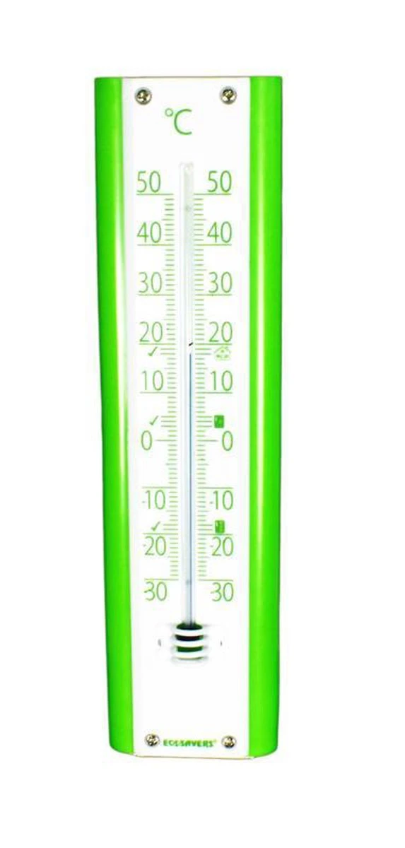 EcoSavers Thermometer Binnen En Buiten Met Advieswaarden Voor Vriezer , Koelkast En Woonkamer | Hoge Kwaliteit | Kunststof Wit Groen - Afbeelding 8