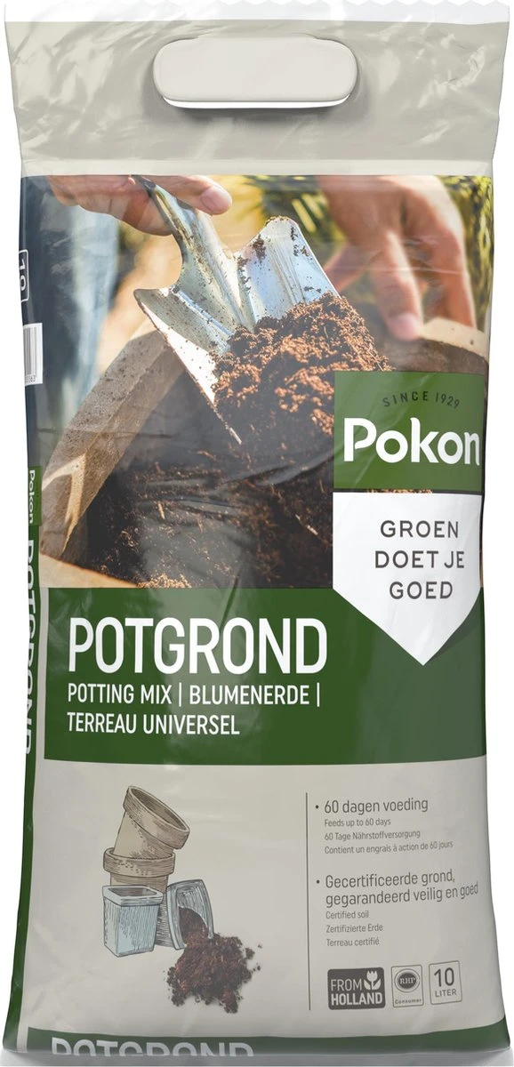 Pokon Universele Potgrond - 10l - Voor Binnen En Buiten - 60 Dagen Voeding - Potgrond Universeel - Afbeelding 5