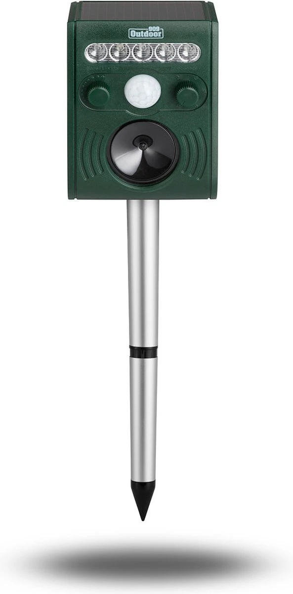 909 Outdoor - Ultrasone Dierenverjager - 4x AA-Alkalinebatterijen - 13,6 X 7,5 X 13 Cm