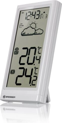 Bresser Weerstation - Meteo Temp - Wit - Draadloos - Voor Binnen & Buiten