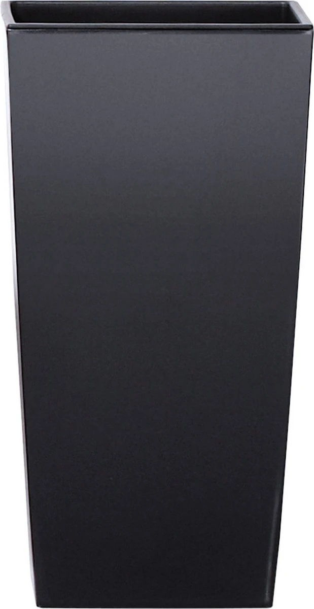 Prosperplast Kunststof Urbi Bloempot/plantenpot Met Binnenpot Antraciet 19 X 19 X 37 Cm - 5/11,4 Liter - Hoge Vierkante Bloempotten
