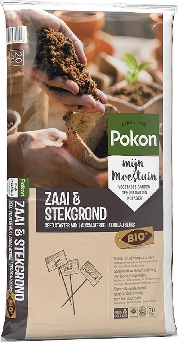 Pokon Bio Zaai- En Stekgrond - 20l - Potgrond (biologisch) - Stimuleert Wortelontwikkeling - Afbeelding 4