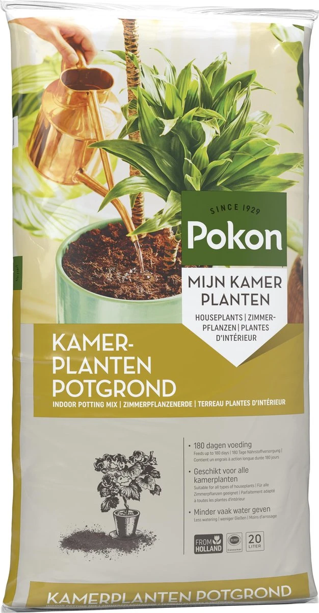 Pokon Kamerplanten Potgrond - 20l - Potgrond (kamerplant) - 6 Maanden Voeding - Afbeelding 2