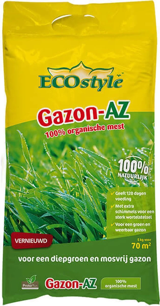 ECOstyle Gazon AZ Organische Gazonmest – Voor Diepgroen En Sterk Gazon – Geeft Tot 120 Dagen Voeding – Werkt Tegen Mos - 265 M² - 20 KG - Afbeelding 7