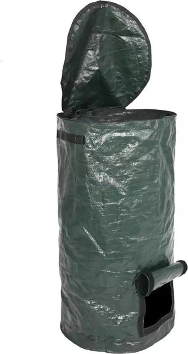 Merkloos TDR - Compostzak Met Grote Capaciteit Voor Tuin - 45 X 45 X 80 Cm - 162 Liter - Donkergroen - Afbeelding 4