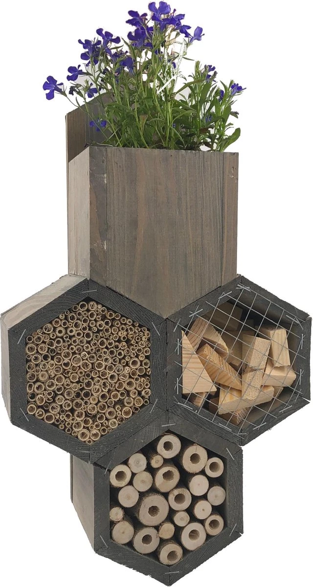 GARDEN SPIRIT Bijenhotel Met Bloempot 33 X 23 X 11 - Insectenhotel