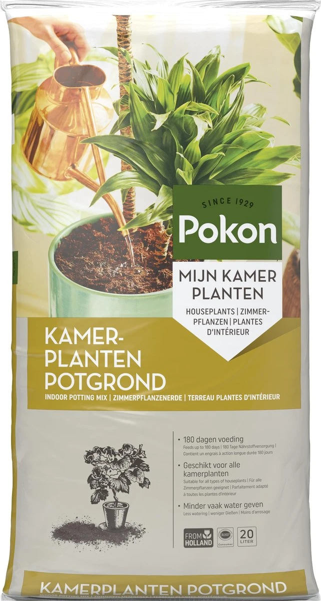 Pokon Kamerplanten Potgrond - 20l - Potgrond (kamerplant) - 6 Maanden Voeding