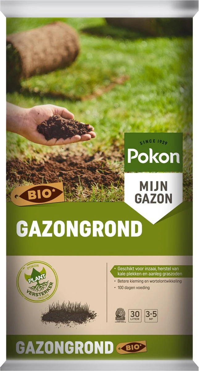 Pokon Bio Gazongrond - 30l - Biologische Bodemverbeteraar - 100 Dagen Voeding - Afbeelding 7
