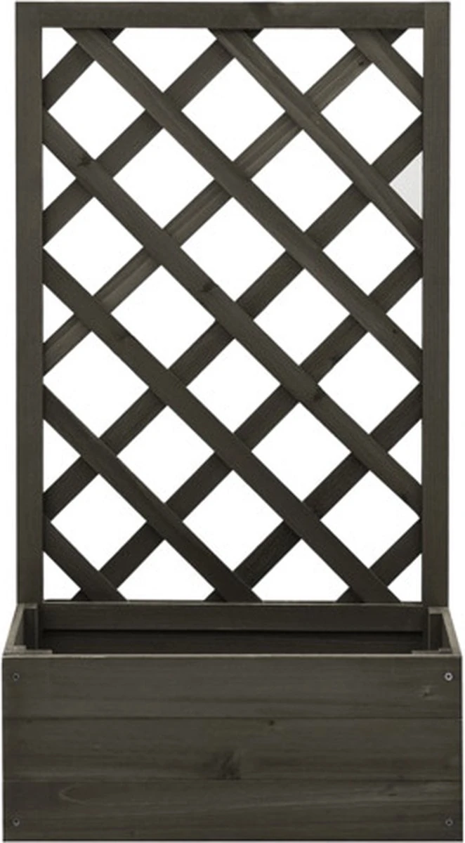 VidaXL Latwerkplantenbak 50x25x90 Cm Massief Vurenhout Grijs - Afbeelding 7