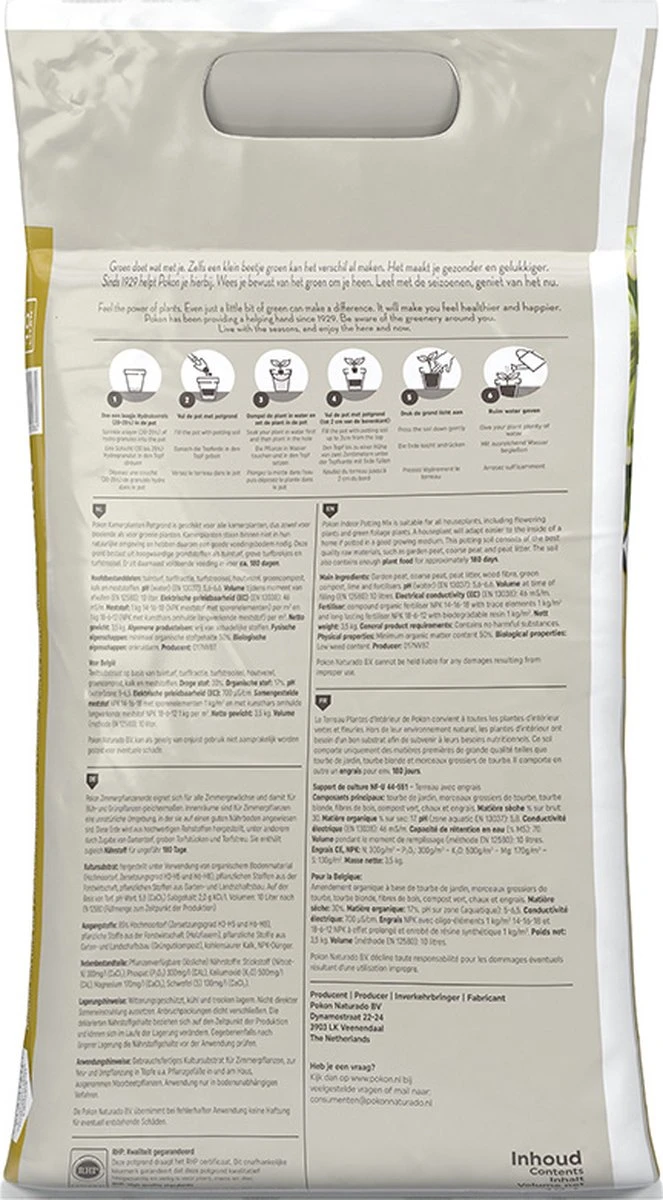 Pokon Kamerplanten Potgrond - 10l - Potgrond (kamerplant) - 6 Maanden Voeding - Afbeelding 4