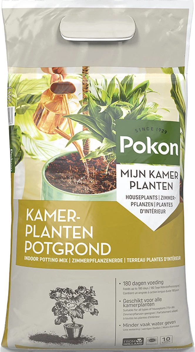 Pokon Kamerplanten Potgrond - 10l - Potgrond (kamerplant) - 6 Maanden Voeding