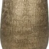Merkloos Hoge Pot Ryan Shiny Gold 18x30 Cm Ronde Gouden Bloempot Voor Binnen
