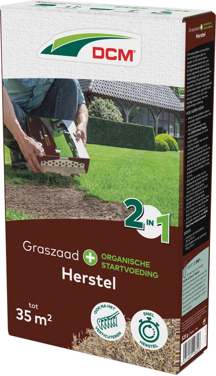 DCM Graszaad Plus Herstel - 525g Voor 35m² - Afbeelding 2