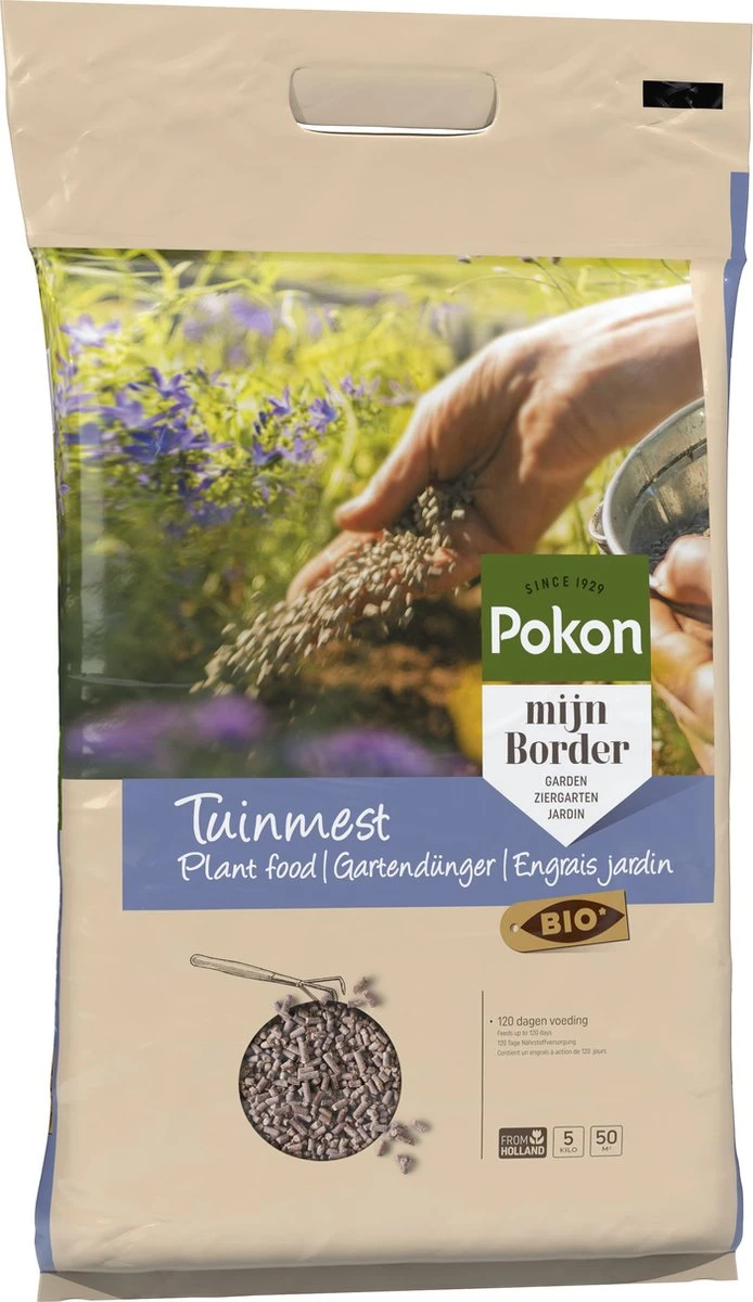 Pokon Bio Tuinmest - 5kg - Meststof (universeel) - 120 Dagen Voeding - Afbeelding 2