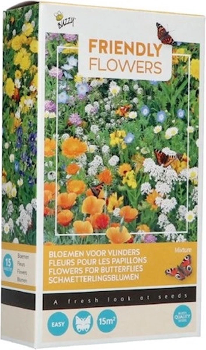 Buzzy Friendly Flowers Bloemenmengsel Vlinders 15m² - Afbeelding 5