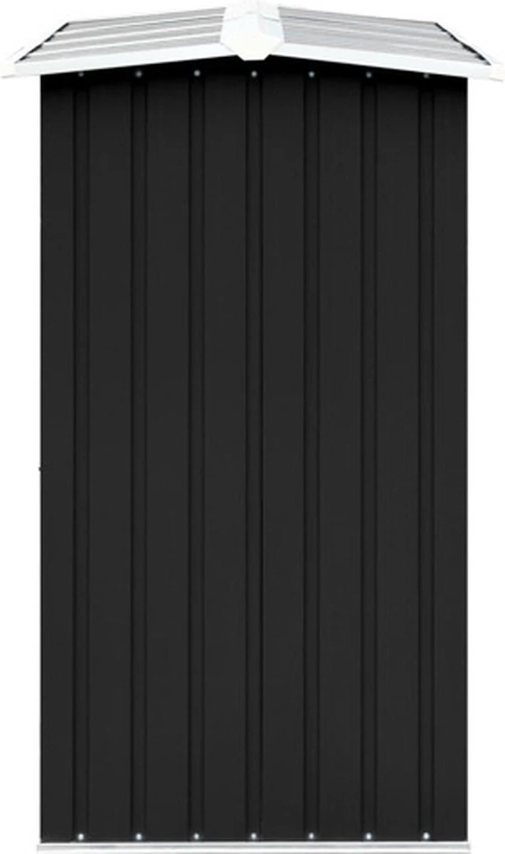 VidaXL Haardhoutschuur 330x92x153 Cm Gegalvaniseerd Staal Antraciet - Afbeelding 4