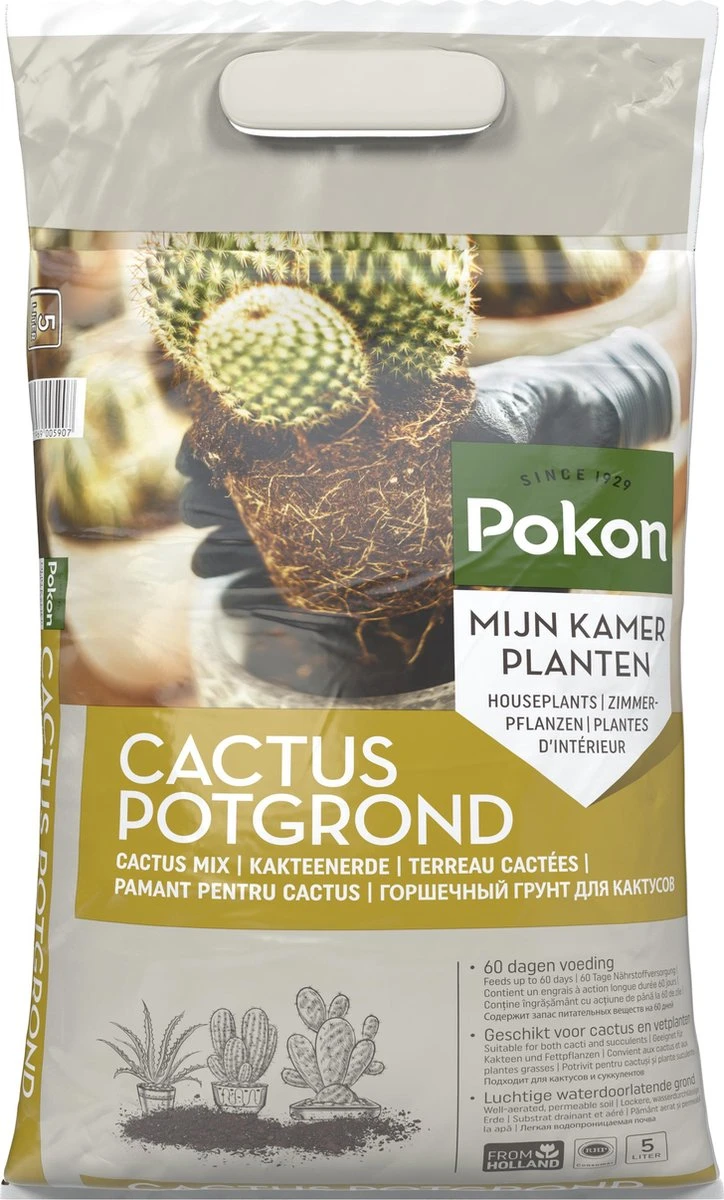 Pokon Cactus Potgrond - 5l - Potgrond (Cactus) - 60 Dagen Voeding