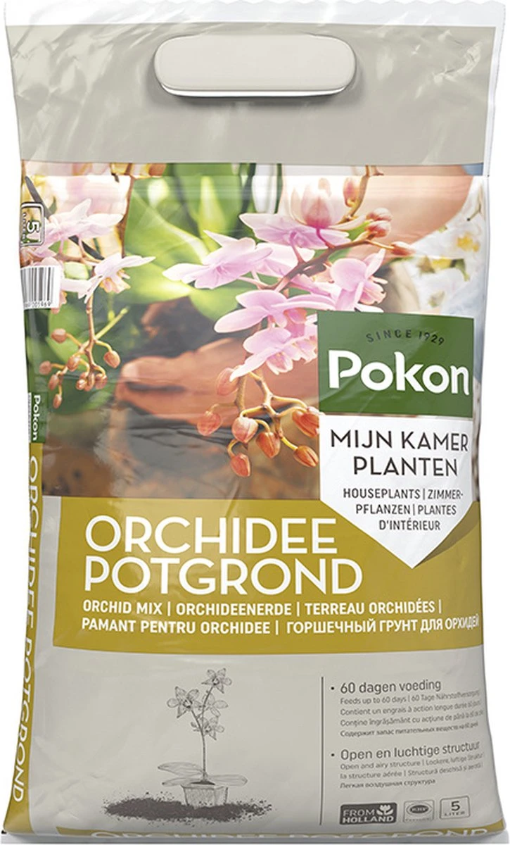 Pokon Orchidee Potgrond - 5l - Potgrond (Orchidee) - 60 Dagen Voeding