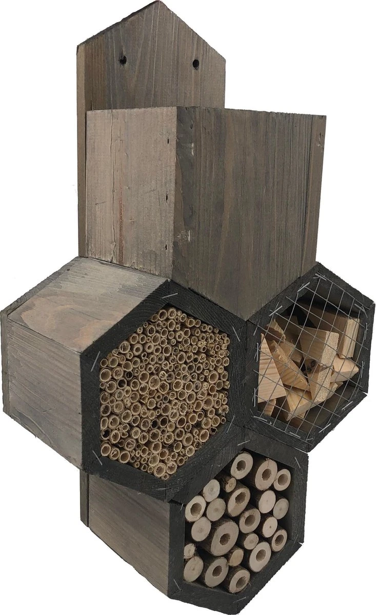 GARDEN SPIRIT Bijenhotel Met Bloempot 33 X 23 X 11 - Insectenhotel - Afbeelding 2