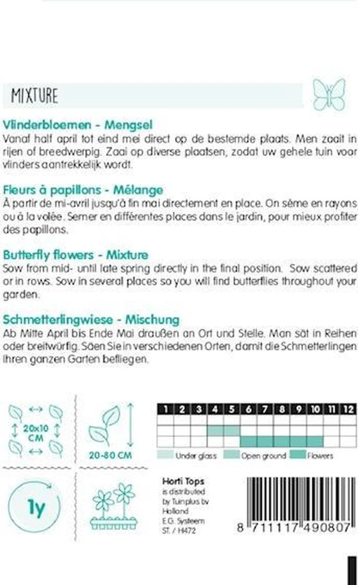 Hortitops Zaden - Vlinderbloemenmengsel - Afbeelding 2
