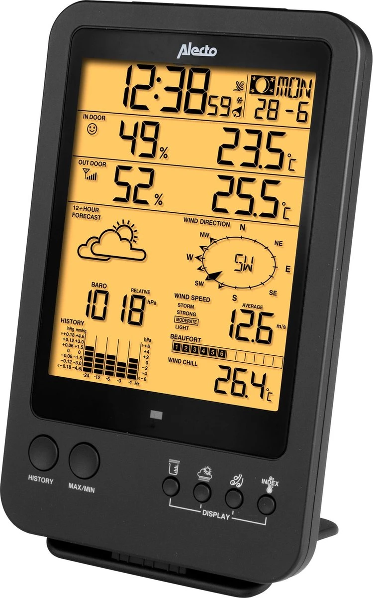 Alecto WS-4700 - Professioneel Weerstation Met Draadloze Buitensensor - 6-in-1 - Afbeelding 17