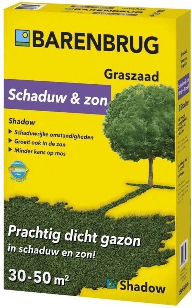 Barenbrug Schaduw & Zon Graszaad 1kg 30 Tot 50m²