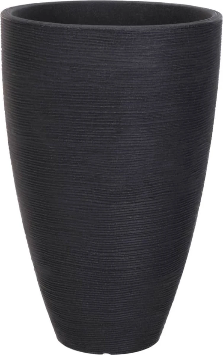 Pro Garden ProGarden Bloempot Geribbeld 40x60 Cm Antracietkleurig